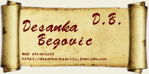 Desanka Begović vizit kartica